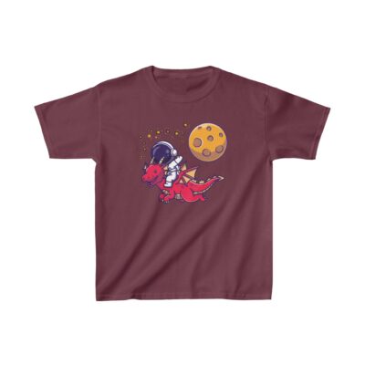 unique Animated kids T-shirt, astronaut riding dragon with fire breath animation - Image 4