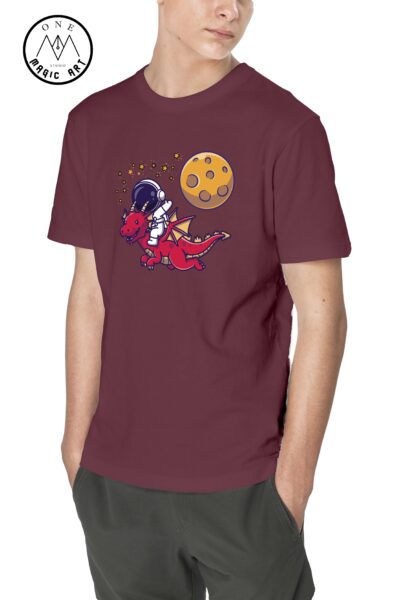 unique Animated kids T-shirt, astronaut riding dragon with fire breath animation - Image 5