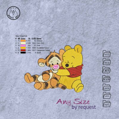 Machine Embroidery Pattern - winnie the pooh -  cutest honey bear and friends - 5 individual patterns - Image 2