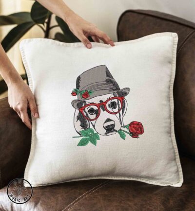 adorable dog with rose - Image 2