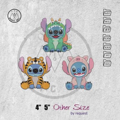 adorable stitch in animal costume